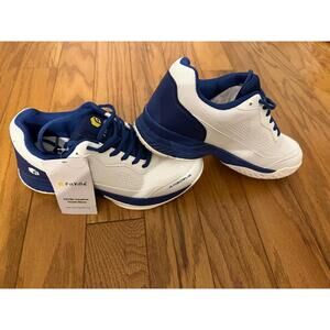 NWT Fitville Mens Court Tennis Amadeus V2 Shoes MP9 Swedish White-Royal Blue 8W